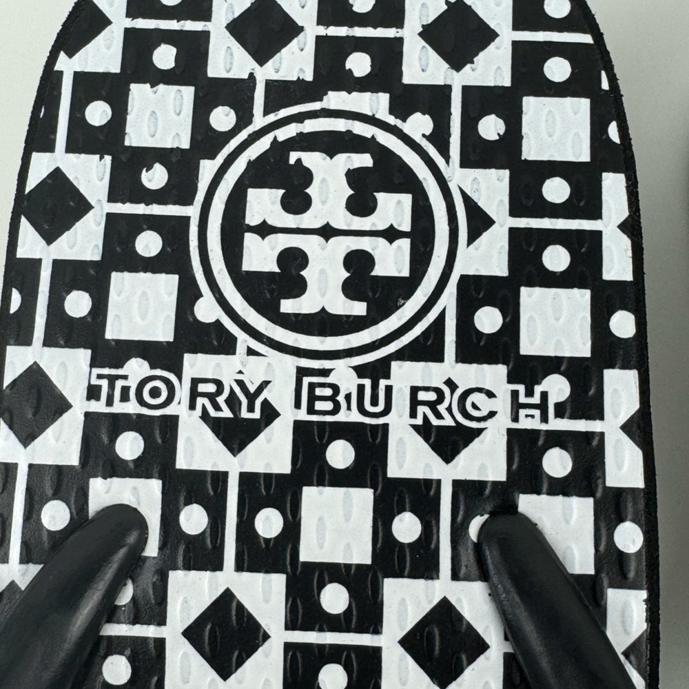 Tory Burch Black and White Sandals - Picture 3 of 14